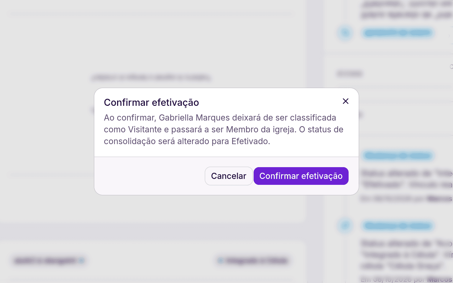 Syndos: visitante efetivado como membro